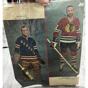 Vintage NHL Hockey Star Photos Ed Giacomin , Kenny Wharram